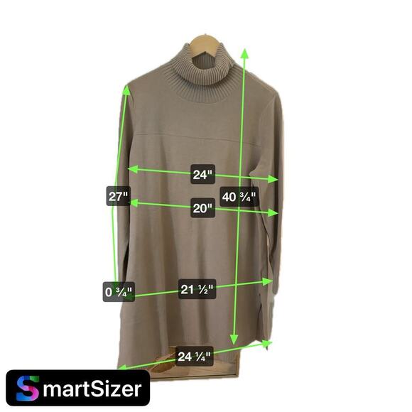 5 for $40 SALE! Modern Soul Tan Mock Turtle Neck Xtra Long Sweater sz XL - Picture 13 of 13